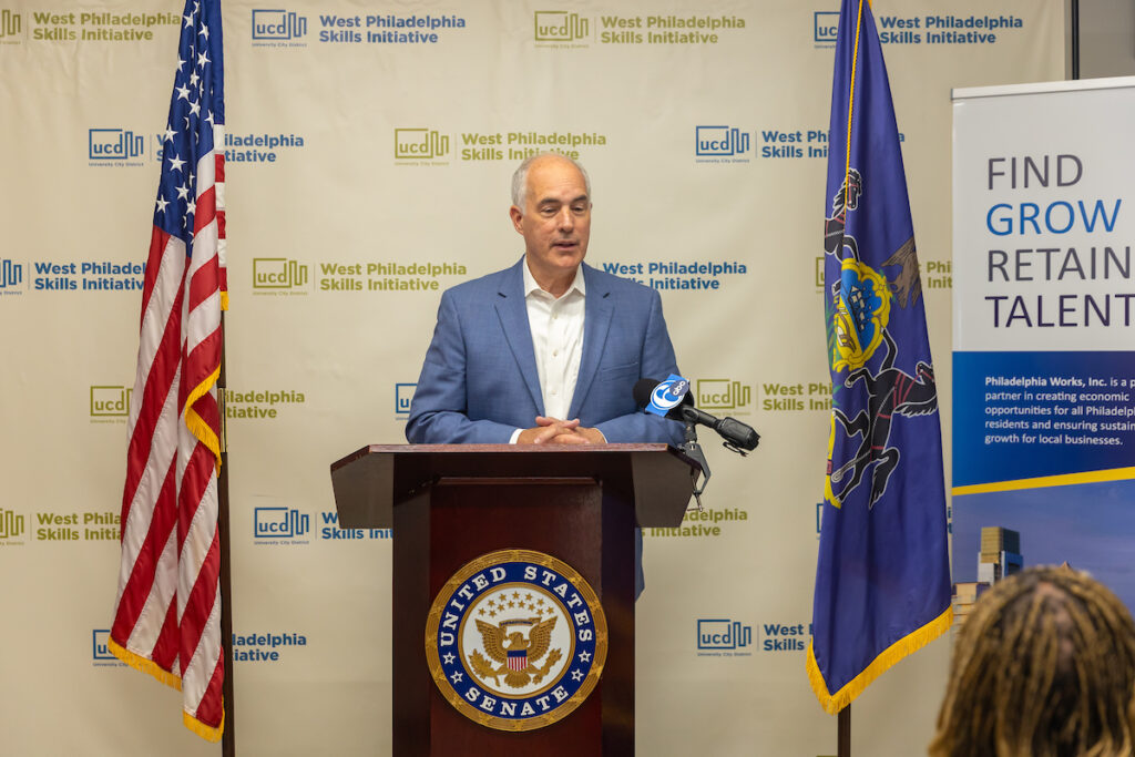 Senator Bob Casey speaking at The Skills Initiative