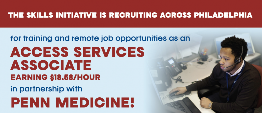 Now recruiting for training and remote job opportunities as an ACCESS SERVICES ASSOCIATE EARNING $18.58/HOUR in partnership with PENN MEDICINE!